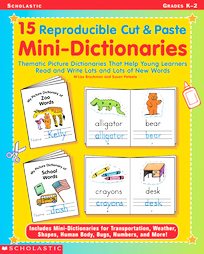 15 Reproducible Cut & Paste Mini-Dictionaries by M'Liss Brockman (2001, Paperback)