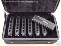 HOHNER Piedmont Blues HARMONICA Harp Set of 7 with Case PBH7 PBH-7 NEW! in Musical Instruments & Gear, Harmonica, Contemporary | eBay