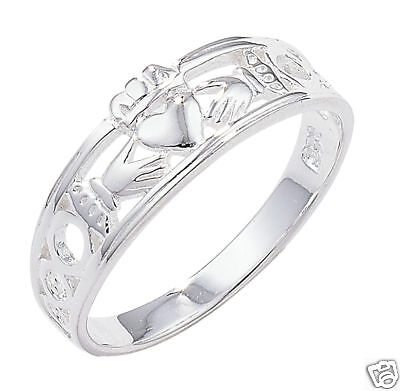 Silver Claddagh Wedding Rings on Silver Irish Claddagh Wedding Band Ring Sz 6 5   Sterling Silver