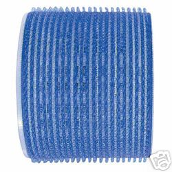 12 x 80mm Jumbo Velcro Rollers HAIR TOOLS Blue Large