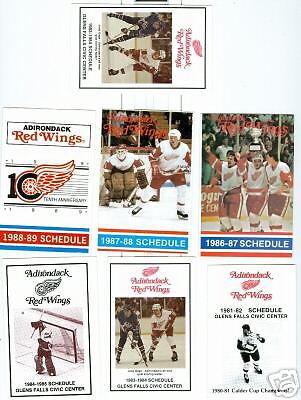 1983 84 Adirondack Red Wings Hockey Schedule AHL  