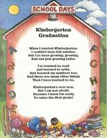 Kindergarten Graduation Poem Personalized Print Name | eBay