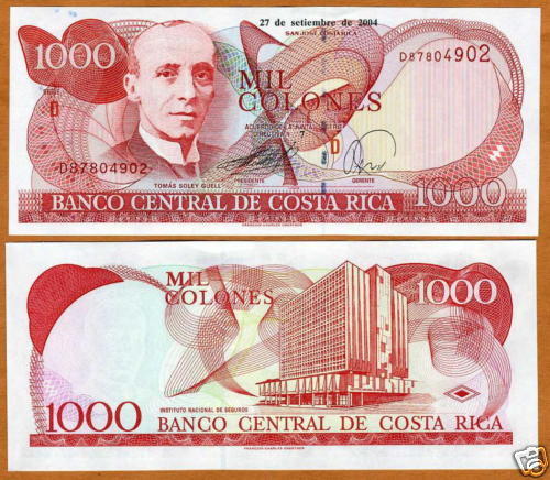 Costa Rica, 1000 (1,000) Colones 2004 P 264 (264e), UNC  
