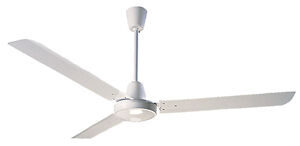 56 WHITE 3 BLADE COMMERCIAL CELING FAN W/SPEED CONTROL  