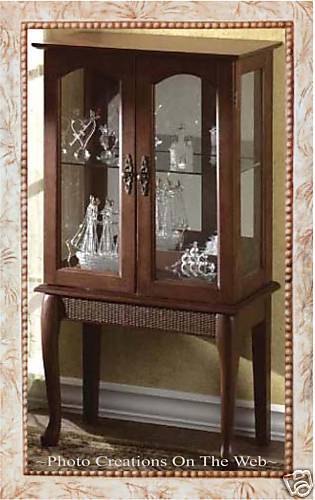 NEW WOOD CURIO CHINA CABINET SHELF,HOME DECOR,CHRISTMAS  