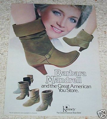 1984 Kinney shoe shoes boots BARBARA MANDRELL 1 page AD  