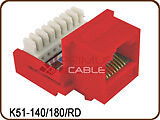 25x CAT5E RJ45 Data Jacks ICC Style (Horizontal) RED  