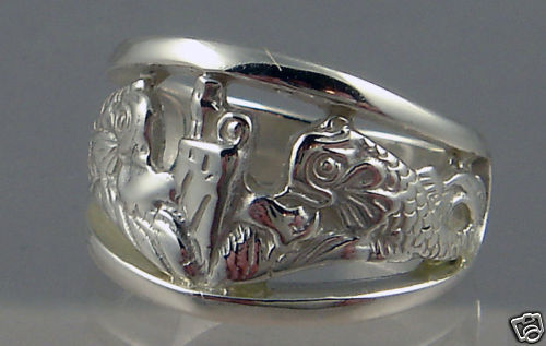 submarine dolphin ladys .925 sweetheart ring size 7.5  