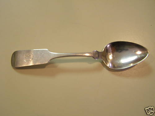 RARE TEASPOON N. MATSON PURE COIN (OSWEGO NY 1840S)  