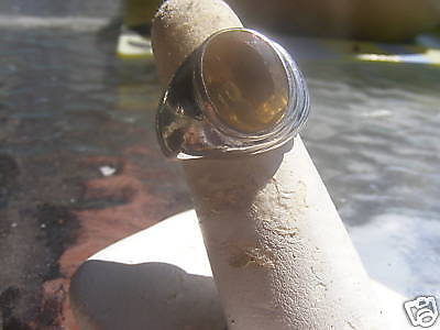 LAURA RAMSEY STERLING RING WITH CITRINE SIZE 6  