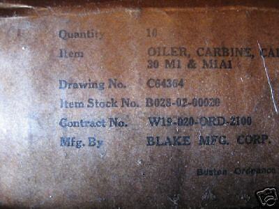 M1 CARBINE OILER BLAKE, BK MARKED,WWII,US  