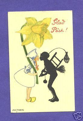 S7376 Aina Stenberg postcard, Chimney Sweep Daffodil  