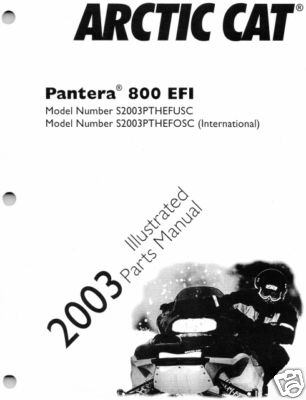 manuals arctic cat pantera trainers4me 2003 arctic cat pantera 800 ef snowmobile parts manual