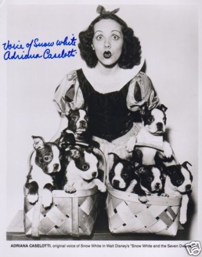 ADRIANA CASELOTTI SIGNED ORG DISNEY SNOW WHITE DECEASED  