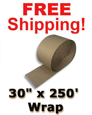 30 x 250 Corrugated cardboard Roll   Single face Wrap  