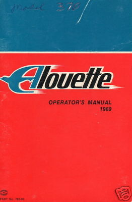 RARE 1969 ALOUETTE SNOWMOBILE OWNERS OPERATORS MANUAL  