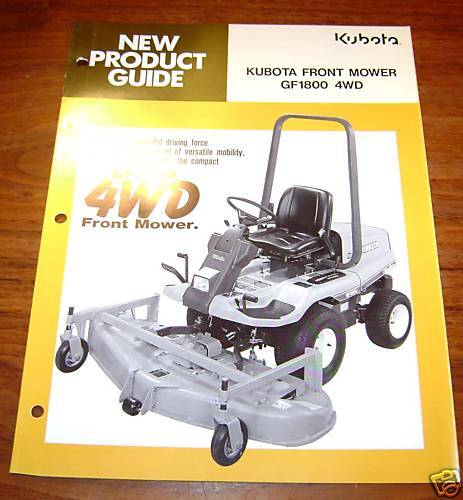 Kubota GF1800 4WD Front Mower Sales Brochure  