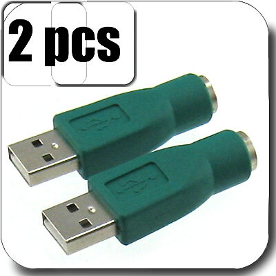 PS2 KEYBOARD MOUSE TO USB PORT CONVERTER ADAPTER PC X2  