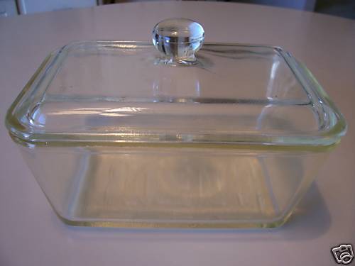 Glasbake Clear Glass Baking Loaf Pan w/Lid 1 1/2 qt  