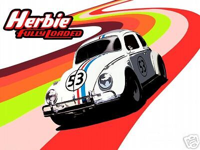 Herbie The Love Bug Race Car 5x7 Iron on transfer  