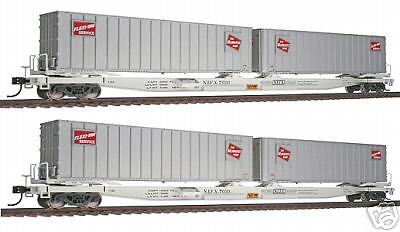 932 23922 Flexi Van Flat Car w/Two Trailer Milw Road  