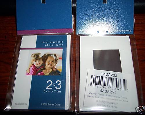 BURNES 2 X 3 CLEAR MAGNET PHOTO FRAME  