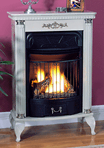 Victorian Windsor Snow White Gas Fireplace Nat. Gas  