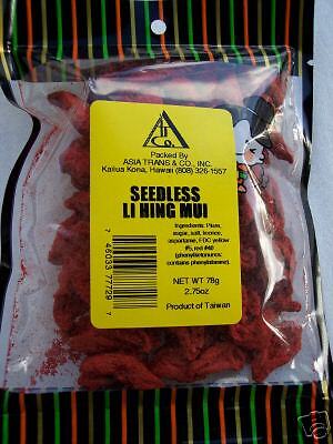 Packages * FRESH * SEEDLESS LI HING MUI,Plums,Seeds  