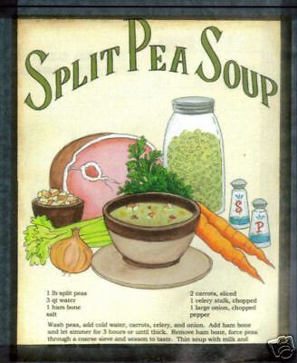 SPLIT PEA SOUP RECIPE~Country KITCHEN Plaque Decor SigN  