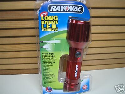 Rayovac LONG RANGE Super Bright LED Aluminum FLASHLIGHT  