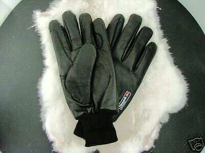 Lined Winter Leather Horse Riding Gloves Black XL  