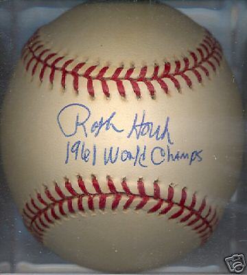 Ralph Houk 1961 New York Yankees Autographed Baseball  