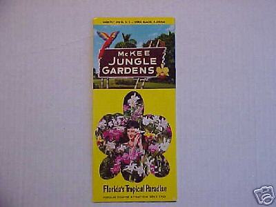 Vintage 60s McKee Jungle Gardens, Fla. Brochure  