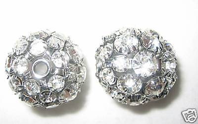 Swarovski Ball Bead Pendant 20mm Rhodium/Crystal T35  