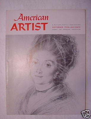 AMERICAN ARTIST September 1956 AL BUELL MICHAEL LANTZ  