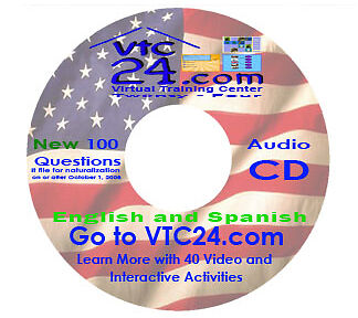 New official 100 Citizenship CD English and Spanish  