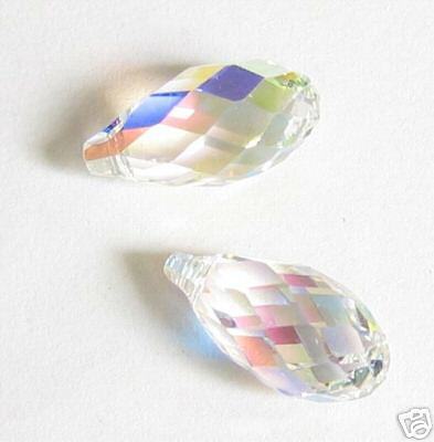 Swarovski Teardrop Briolette 6010 clear AB 11mm  