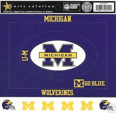 SS University of Michigan Scrapbook Sticker FRAMES  