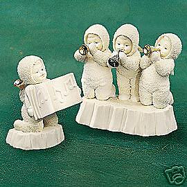 DEPT 56 SNOWBABIES THREE TINY TRUMPETERS 1998 EVENT  