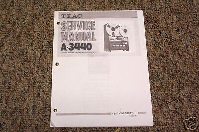 Teac A 3440 Reel to Reel Service Manual FREE SHIP  