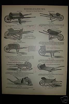 1885 WHEELBARROWS WOOD RAILROAD & CANAL Advertisement  