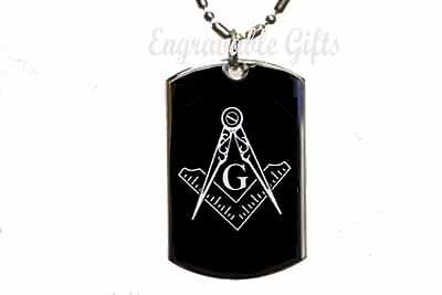 Masonic Masons Free Masons   Dog Tag Pendant Necklace  