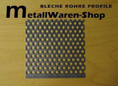 Lochblech Aluminium ca. 100 x 100 x 1 mm Lüftungsgitter  