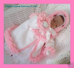 Matinee Coat Baby Sweater Knitting Pattern Emu - KarensVariety.com