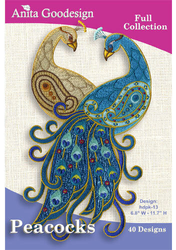 Anita Goodesign Embroidery Machine Designs CD PEACOCK  