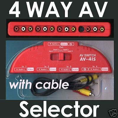 Port AV Composite + Audio RCA Phono Selector Switch  