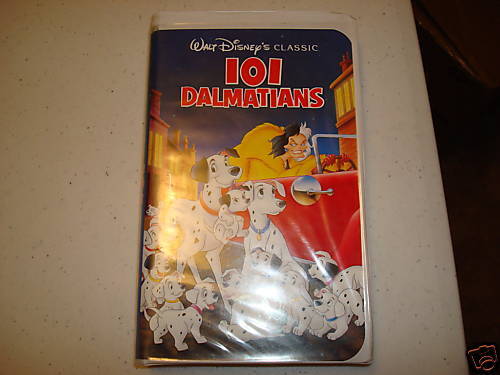 101 Dalmatians VHS 1st Ed Black Diamond Video Movie  