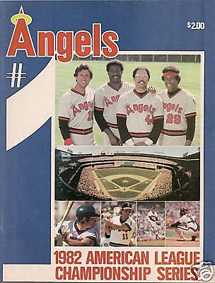 1982 MILWAUKEE BREWERS AT CALIFORNIA ANGELS ALCS BASEBALL PROGRAM