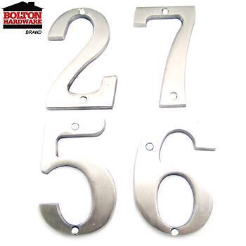 Solid Brass Satin Nickel Address House Number  