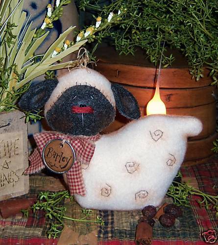 Primitive Spring Lamb Sheep Easter Ornie Pattern #421  